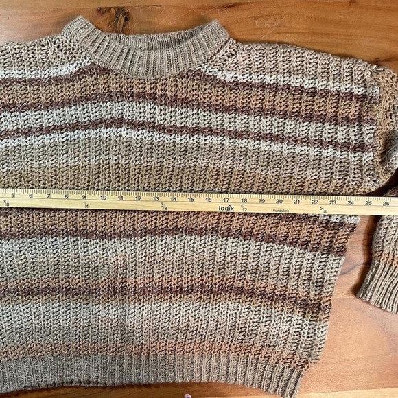 American Eagle Outfitters beige & brown knit sweater Size XS - Picture 6 of 8